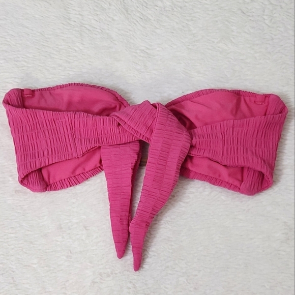 New!Montce Tori Bandeau Bikini Top Hibiscus Scrunch Set. - Picture 8 of 13